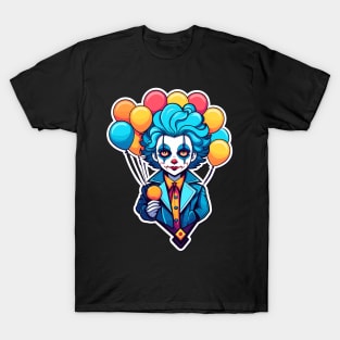 Clown Halloween Illustration T-Shirt